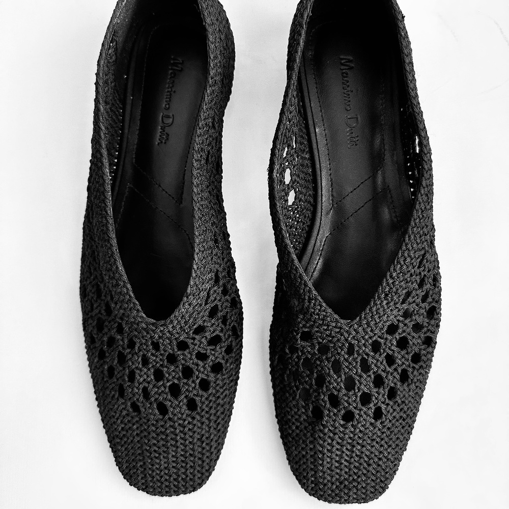 Massimo Duttile Braided Ballet Flats Black EUR 39 (8)